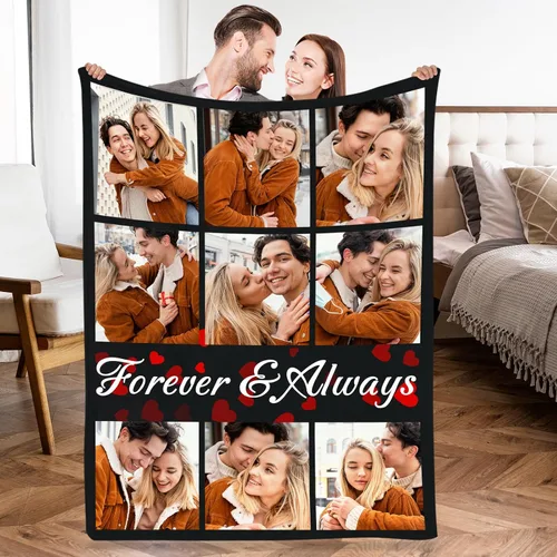 Miniatura 16 de Manta personalizada con texto fotográfico, manta personalizada con imágenes para adultos, manta personalizada con mis propias fotos, manta 1 foto-1