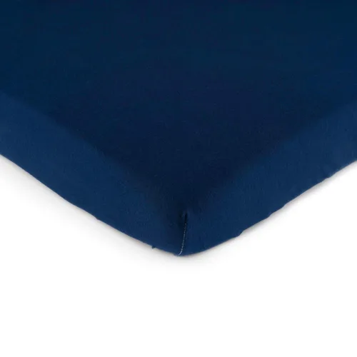 SheetWorld - Sábana bajera ajustable para bebé de 27 x 39 pulgadas, 100% algodón, hipoalergénica, unisex, para niño y niña, azul marino, fabricado