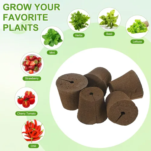 Miniatura 5 de M METERXITY Paquete de 5 esponjas de cultivo, 3.1 x 2.4 x 2.8 pulgadas, esponjas de repuesto para crecimiento de raíces, vainas de semillas