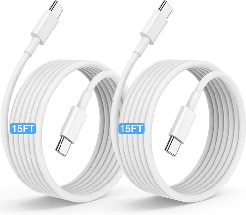 Miniatura 13 de Cable de carga rápida USB C a C de 10 pies, cable de carga largo tipo C a USB C para Apple iPhone 17 Pro Max/17 Air/16 Pro/15 Plus, MacBook Pro