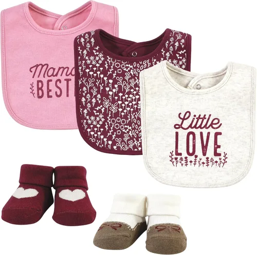 Miniatura 49 de Hudson Baby Conjunto de babero y calcetines unisex de algodón para bebé