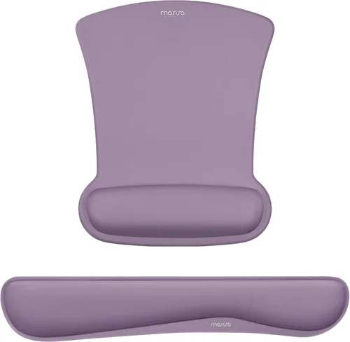 Miniatura 9 de MOSISO Juego de Reposamuñecas para Teclado y Mouse, Alfombrilla Ergonómica con Base Antideslizante para Alivio del Dolor en Casa/Oficina y Escritura