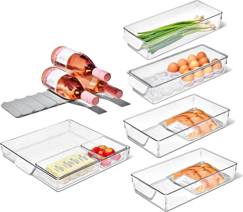 Miniatura 8 de OXO Good Grips - Contenedor de organización para nevera, 5 x 14 pulgadas, para tazas de yogur, productos pequeños, contenedores de bayas y más