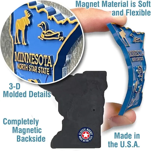 Miniatura 3 de Imán con diseño de mapa de estado, Minnesota