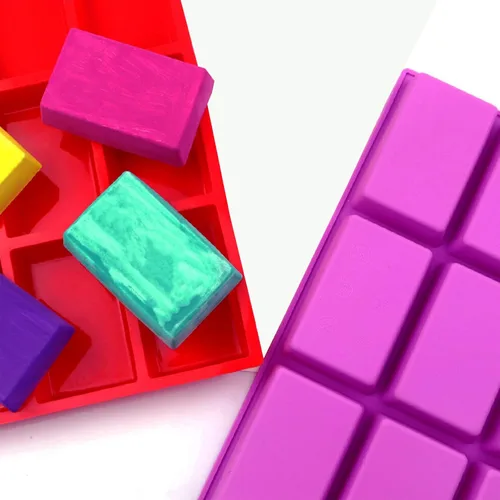 Miniatura 4 de Molde rectangular de silicona para jabón, moldes de jabón grandes de 4 onzas para hacer jabón, molde de silicona rectangular para jabón Molde