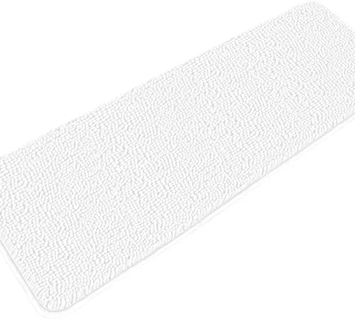 Miniatura 208 de Yeaban Alfombra de pasillo de baño de 24 x 72 pulgadas, antideslizante, alfombra de baño larga de felpilla gruesa, absorbente y lavable, alfombra
