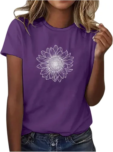 Miniatura 22 de Camiseta con estampado de animales para mujer, camiseta de libélula divertida, linda camiseta de manga corta, blusa de primavera 2023, camisas