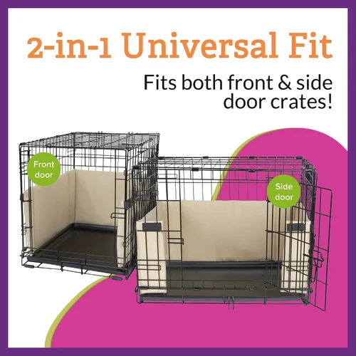 Miniatura 2 de Pet Dreams Funda para jaula de perro - Forro cómodo y protector de cola para perro para dentro de la jaula, se ajusta a jaulas iCrate 18, 24, 30
