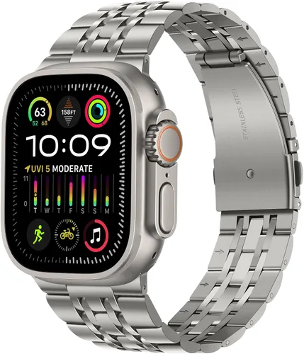 Miniatura 12 de Tasikar Correa compatible con Apple Watch Band de 1.654 pulgadas (Serie 11/10) 1.614 pulgadas, 1.575 pulgadas, 1.496 pulgadas, correa de metal