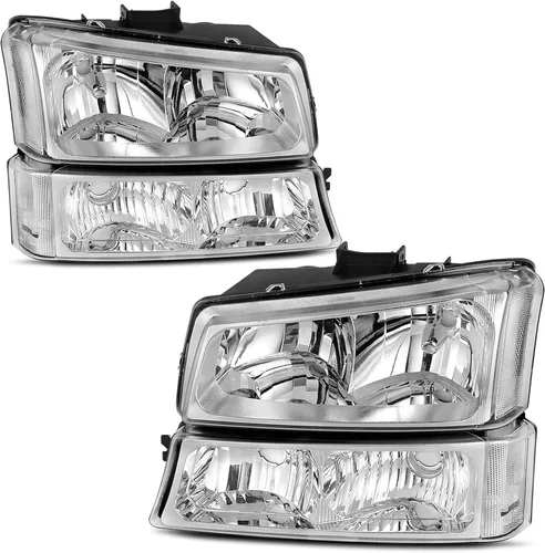 AUTOSAVER88 - Juego de faros delanteros compatible con 2003 2004 2005 2006 Chevy Silverado Avalanche 1500 1500HD 2500 2500HD 3500/2007 Classic OE -