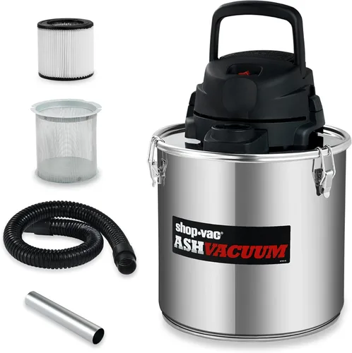 Shop-Vac 4 Galones 2.0 HP Pico Aspirador de Cenizas, Aspirador de Cenizas de 7.0 Amperios con Filtro HEPA, Manguera y Accesorios para Chimeneas,