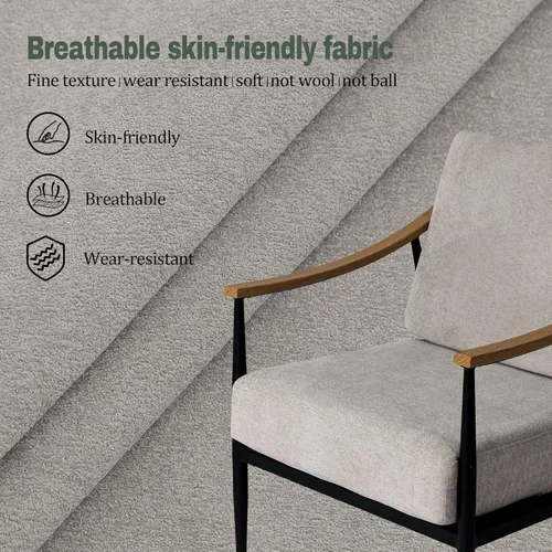 Miniatura 5 de RNKSFX Silla decorativa moderna para sala de estar, dormitorio, sillón de mediados de siglo, silla tapizada para oficina, cómoda silla de espera