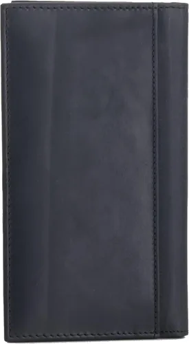 Miniatura 3 de ARIAT Cartera plegable de cuero negro con logotipo en relieve para hombre Cartera plegable