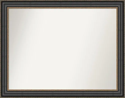Miniatura 555 de Amanti Art Espejo personalizado, espejo de baño negro puente, espejo de pared o espejo de tocador de baño sobre el fregadero (26 x 26 pulgadas)