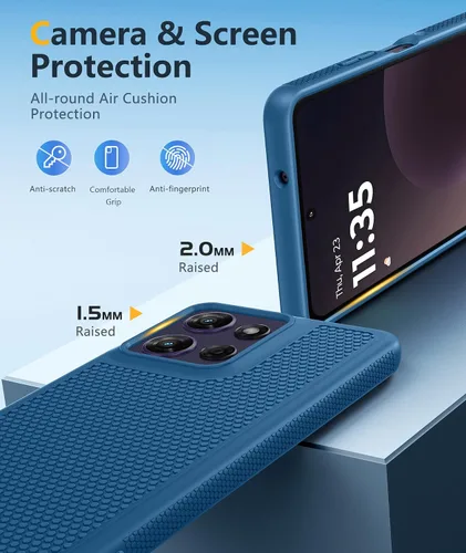 Miniatura 103 de FNTCASE Funda para iPhone 17 Pro: Fundas delgadas translúcidas de color azul claro compatibles con MagSafe, protección completa de la cámara