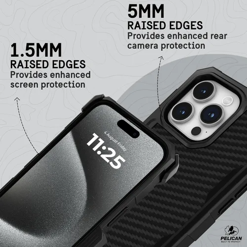Miniatura 5 de Pelican Shield - Funda para Apple iPhone 15 Pro Max de 6.7 pulgadas, compatible con MagSafe, protección contra caídas MIL-STD de 21 pies, fundas