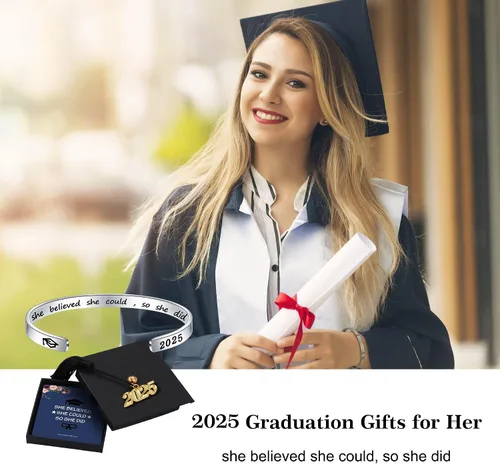 Miniatura 4 de M MOOHAM Graduation Gifts for Her Him 2025, Inspirational Graduation Bracelets Class of 2025 High School College Graduation Gifts for Her with