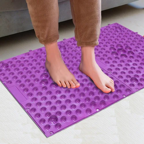 Miniatura 9 de Alfombrilla de masaje de pies, almohadilla de masaje, tapete de baño, tapete de yoga, juego al aire libre, 4 unidades (azul)