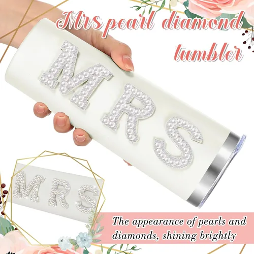 Miniatura 4 de Zhehao Vasos para novia, de 20 onzas, regalo para novia, vasos de acero inoxidable con tapa, pajita, regalo para novia, botella de agua
