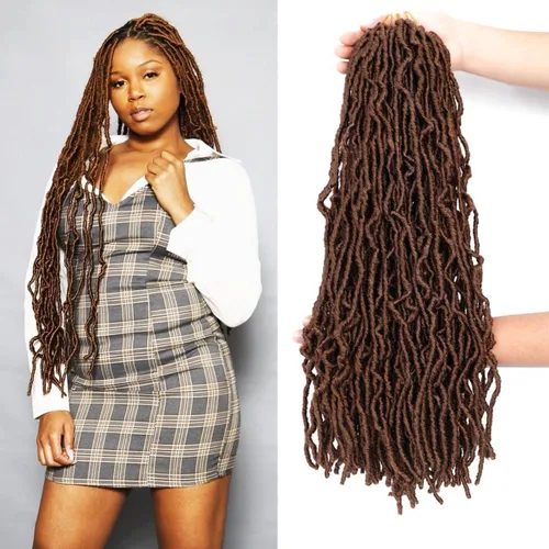 Miniatura 16 de 36 pulgadas, 7 paquetes de rastas suaves de ganchillo de cabello entero, no extendidas, largas y largas, trenzas de pelo sintético preenrolladas, 1b
