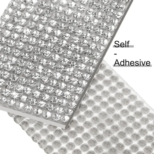Miniatura 3 de Outus 5 rollos de cinta autoadhesiva de diamantes de imitación de cristal para manualidades con diamantes de imitación de 0.079 pulgadas (0.079 in)