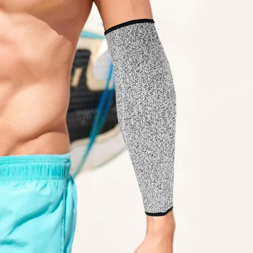Miniatura 6 de FOMIYES Cut Resistant Arm Sleeves Forearm Protection Sleeve Anti-cut Security Arm Cuff for Men Women Industrial Safety Shoulder Guard, Gray, 1 Pair
