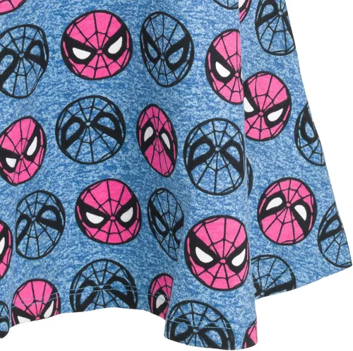 Miniatura 4 de Marvel Spider-Man Spider-Girl - Vestido skater de felpa francesa para niñas pequeñas a grandes tallas (2T - 14-16)
