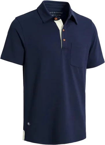 Polo de manga larga y corta para hombre, con bolsillo, casual, mezcla de algodón sólido, cuello caído, polo para hombre