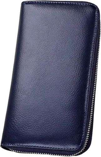 Miniatura 2 de Cynure Cartera grande de cuero con cierre RFID para mujer, 36 ranuras