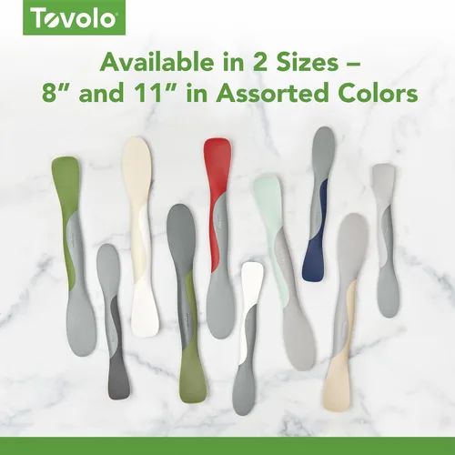 Miniatura 5 de Tovolo Scoop and Spread Herramienta Esparcidora de Sándwich de Silicona Grande de Doble Extremo con Mango de Nailon, Herramienta de Silicona