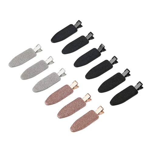 Miniatura 5 de 12 piezas de pinzas para el cabello suaves, pinzas planas para peinar el cabello 12 unidades (animal)..