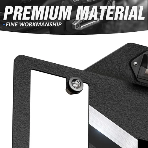 Miniatura 2 de para Wrangler JK TJ LJ YJ Montaje de Llanta de Repuesto con Marco de Matrícula y Luz LED Compatible con Jeep Wrangler JK JKU TJ LJ YJ 1987-2018