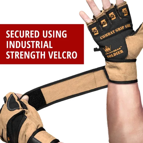 Miniatura 2 de Crown Gear Guantes de levantamiento de pesas para entrenamiento de entrenamiento Crossfit, guantes de fisicoculturismo para hombres o mujeres, lo