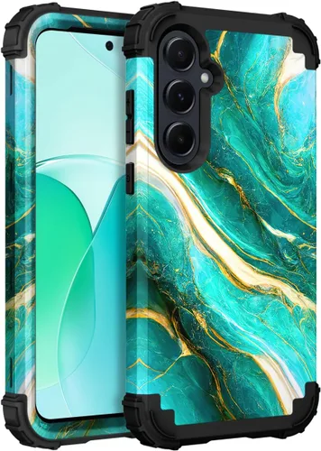 Miniatura 69 de Hocase Funda para Galaxy A37 5G, protección resistente a prueba de golpes, parachoques de goma de silicona suave+funda protectora híbrida