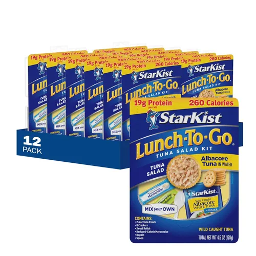 Miniatura 15 de StarKist Lunch-To-Go Mezcla tu propia ensalada de atún, bolsa de atún ligero en trozos, kit de 4.5 onzas, 1 paquete