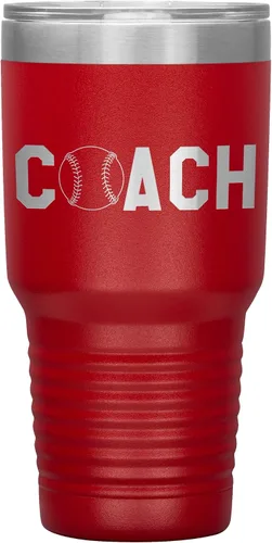 Miniatura 11 de Vaso de entrenador de béisbol, regalo de entrenador de béisbol, 30 onzas, con aislamiento, grabado de acero inoxidable, color negro