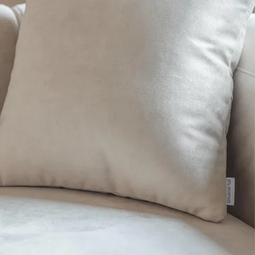 Miniatura 10 de Acanva Sofá de terciopelo moderno de lujo con respaldo curvado ajustado, estilo minimalista, sofá cómodo para sala de estar, apartamento, seccional