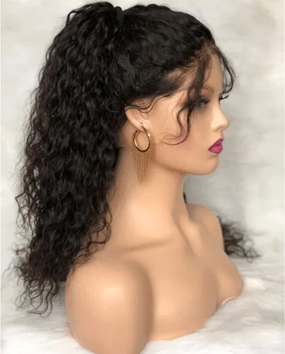 Miniatura 4 de Voloria Cabeza de maniquí femenino realista con maniquí de hombro Cabeza de PVC Busto Peluca Soporte de cabeza con maquillaje para pelucas, collar