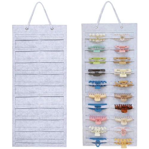 Miniatura 13 de SMUK Organizador de pinzas para mujeres, soporte colgante para pinzas de pelo para niñas, soporte de almacenamiento para horquillas de arcoíris