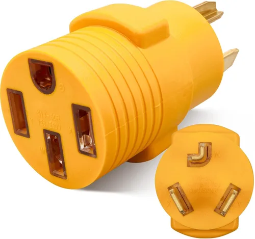 MECMO NEMA 10-30P a 14-50R Adaptador temporal EV, enchufe de cargador de 24 amperios para Tesla modelo 3 Y S X, enchufe de secadora antiguo de 3