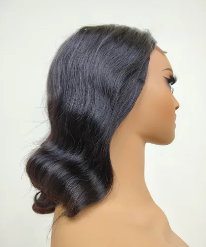 Miniatura 5 de Peluca ondulada de 4 x 4 con cierre de encaje transparente HD, pelucas de cabello humano virgen brasileño para mujeres, prearrancadas con abuelitos