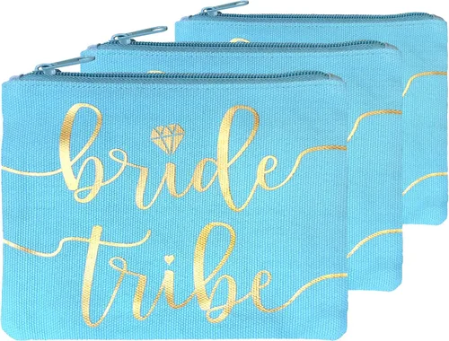 Miniatura 19 de Bride Tribe - Bolsas de maquillaje para despedida de soltera, despedida de soltera, boda, bolsa de artículos de tocador, kit de supervivencia