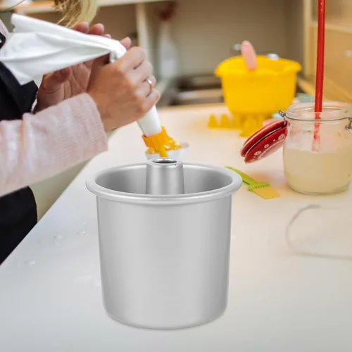 Miniatura 4 de Kichvoe Molde redondo para pasteles de aleación de aluminio, con parte inferior extraíble, molde para hornear profundo para distribución uniforme