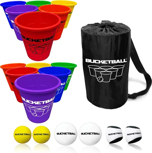 BucketBall | La marca original, más grande y duradera | Apoya los empleos en EE. UU. | El juego definitivo para exteriores y picnics | Perfecto para