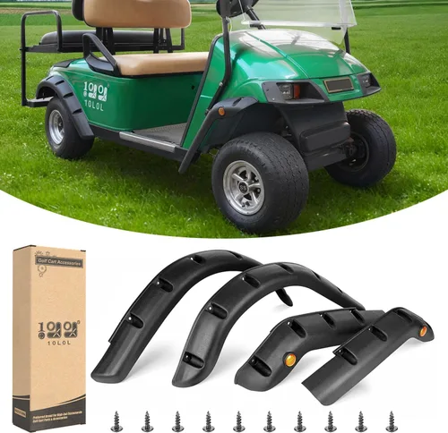 Miniatura 11 de 10L0L 4PCS Golf Cart Fender Flares for Yamaha G29, EZGO TXT/RXV, Club Car DS/Precedent - Heavy Duty ABS Plastic Mud Guards with Reflectors &
