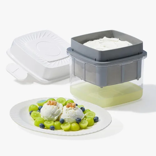 Miniatura 5 de Roichen Minew fabricante de yogur griego, hecho en casa, colador de suero, fabricante de yogur grueso, colador fácil, filtro inoxidable, no eléctrico