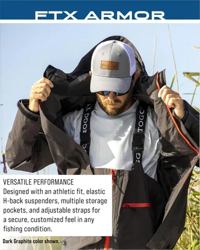 Miniatura 6 de FROGG TOGGS FTX Armor Premium - Baberos de pesca impermeables para hombre, color azul océano, talla S