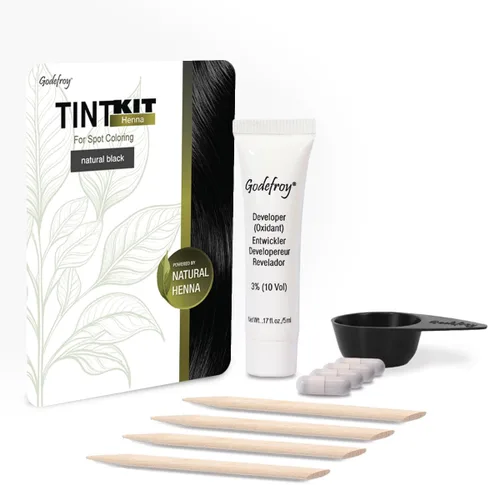 Miniatura 10 de Godefroy Impulsado por Henna - Kit de tinte de 4 aplicaciones Marrón oscuro Color de cabello puntuado alimentado por henna natural