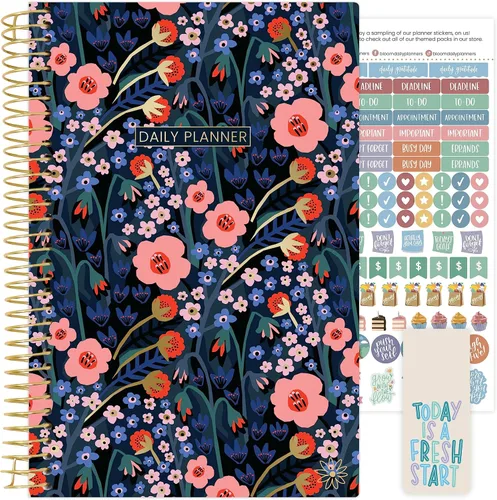 Miniatura 11 de Bloom Daily Planners - Planificador de calendario semanal y mensual sin fecha – Cuaderno de lista de tareas para comenzar en cualquier momento