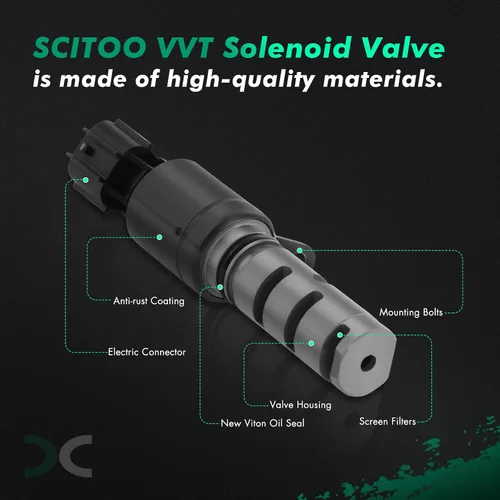 Miniatura 4 de SCITOO Solenoide de sincronización variable de control (VVT) 2010-2011 para Hyundai Genesis Coupe 2010-2012 para Hyundai Santa Fe